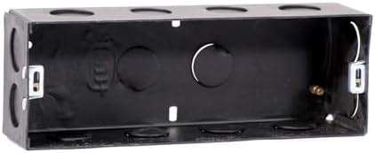 Sheet Metal Modular Box, Black, 6-Module Electrical Junction Box, 21cm ...