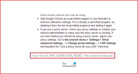 Image result for The Connection Was Reset Error