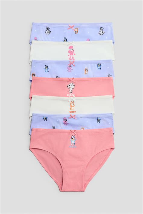 Set van 7 katoenen slips - Roze/Bluey - KINDEREN | H&M NL