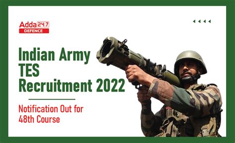 Indian Army TES Recruitment 2022, Last Day to Apply for 48th Course ...