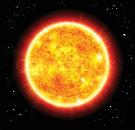 Sun star in the space | Stock vector | Colourbox