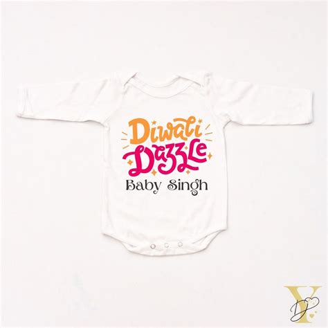 Diwali Dazzle Personalised Bodysuit - full sleeves – Tinycubs