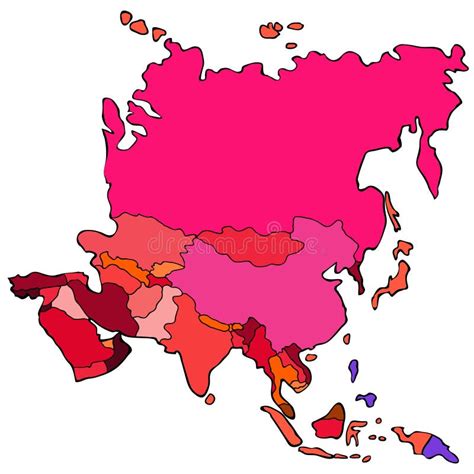 Asia Continent Map Vector 的图像结果
