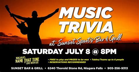 Niagaras Name That Tune at the Sunset Sports Bar & Grill!, Sunset Bar ...