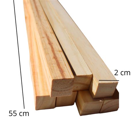 5 Unidades - Ripa Madeira Pinus 20 mm - 55 x 2 cm | MadeiraMadeira