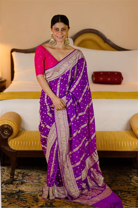 Handloom Kadwa Chiffon Banarasi Silk Saree – Chakori Ethnic