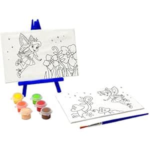 Kellys Crafts 3 Canvas Painting Kits, Each with 2 Designs Fairies ...