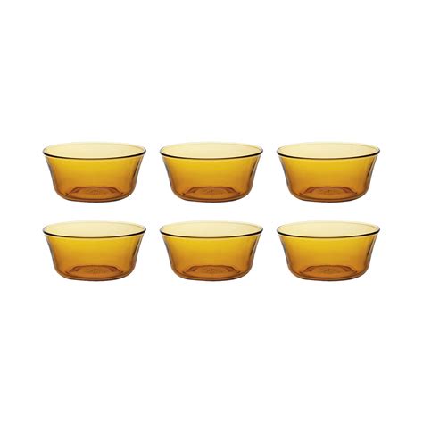 Buy Duralex® France Tempered Glass Lys Amber Bowl Set of 6 Bowls, 10 ...