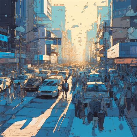 Busy City Drawing 的图像结果