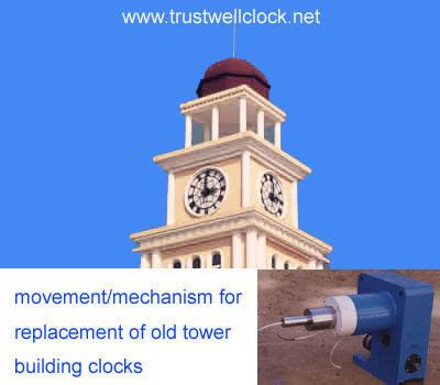 replacement movement/mechanism for old tower church building clocks