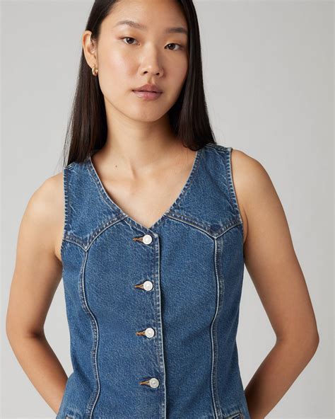 Longline Denim Vest - Blue | Levi's® RO