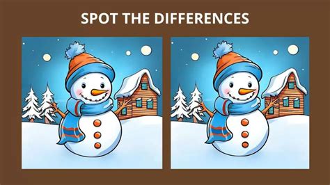 Optical Illusion: Can you spot 3 differences between these snowmen?