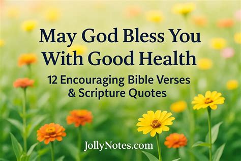 May God Bless You With Good Health: 12 Bible Verses About Good Health ...