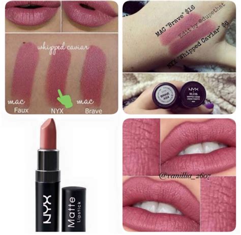 Nyx Matte Lipstick Swatches Whipped Caviar