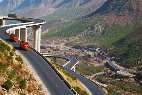 a road in the mountain , this road is known as quetta road, rakhi gaj steel bridge is famous in ...
