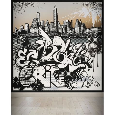 NISH! Graffiti Wall Mural Wallpaper for Kids Room #003 (Vinyl Wall ...