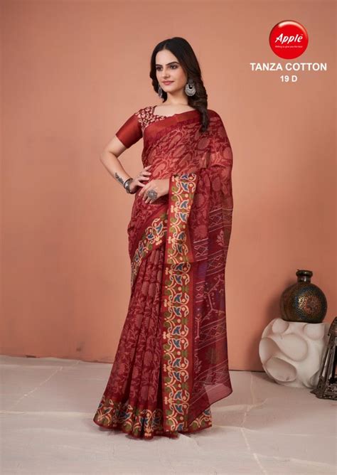 Apple Tanza Cotton 19 Causal Blend Saree Collection