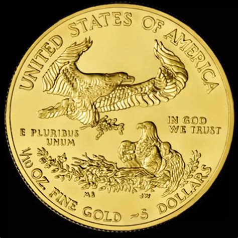 1/10 Ounce Gold Coin | 5 Dollar US Eagle Coin - Harbor Coin Company