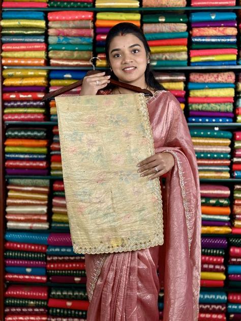 Tussar Crush Cutdana HandWork Light Lavender Saree