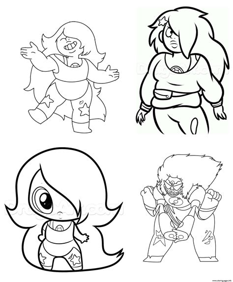 Amethyst Chibi Girls Steven Universe Coloring page Printable