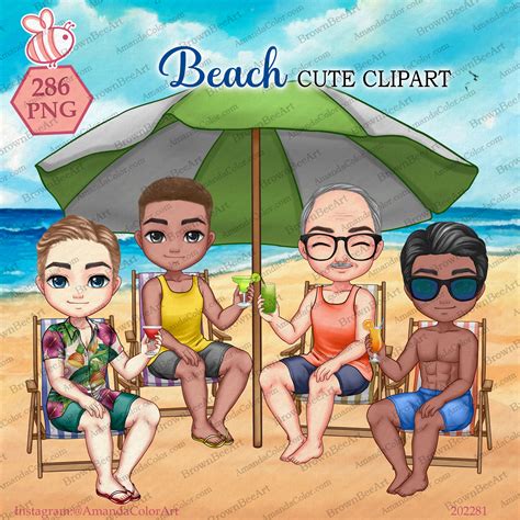 Beach Man Clipart - Clipart Library #3395606