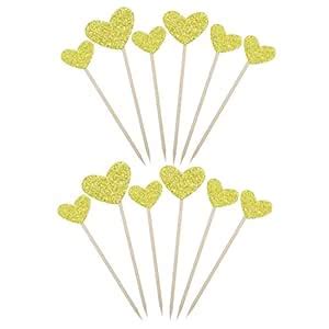 Gold Tone,Wooden Color : Generic Party Cupcake Heart Shaped DIY ...