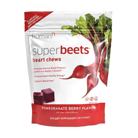 HumanN SuperBeets Heart Chews - Boost Heart Health | 60 Chews