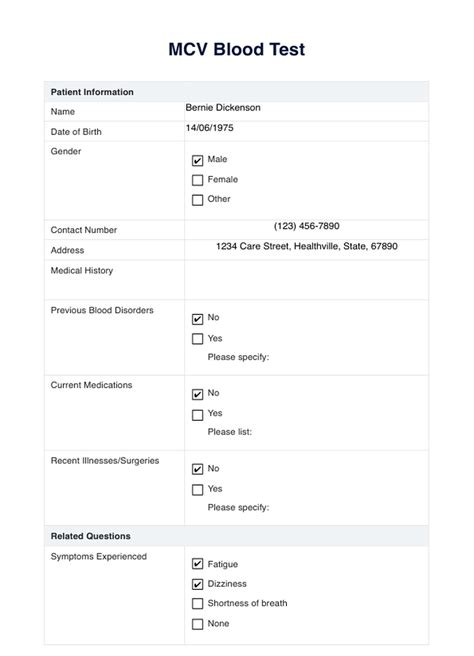 Mcv Blood Test For at Sarah Bugarin blog