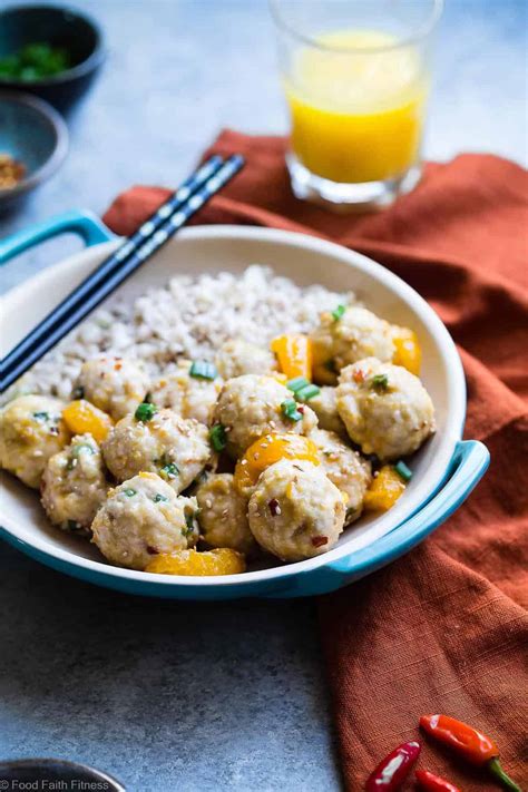 Orange Whole30 Turkey Paleo Meatballs | Food Faith Fitness