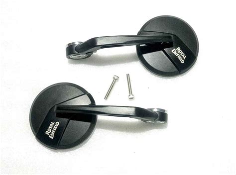 Royal Piston GT Black Side Mirrors High Definition Round Clear View 36