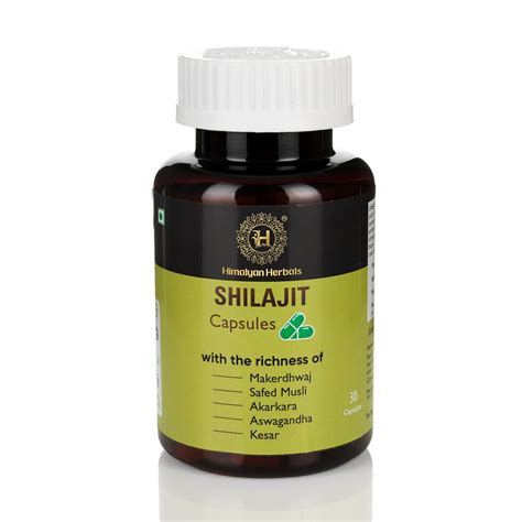 Himalyan Herbals Original Shilajit Capsules | Blend of Kesar, Safed ...