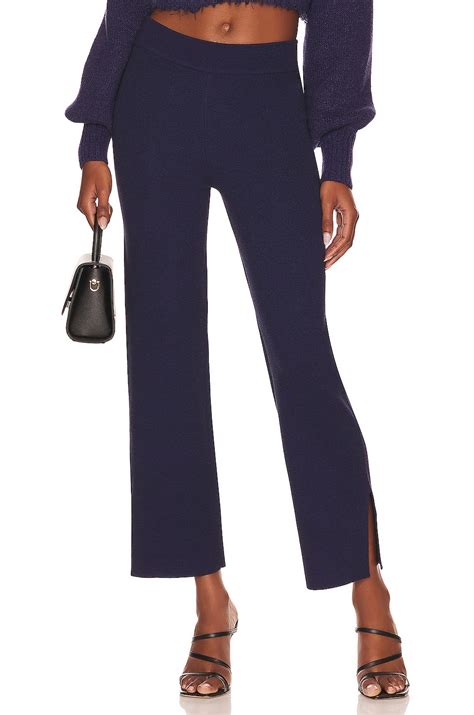 L'Academie Kaden Knit Pants in Navy | REVOLVE