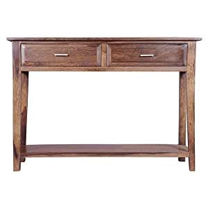SAFAL ART Solid Wood Console Table with Storage 2 Drawer and 1 Shelf ...