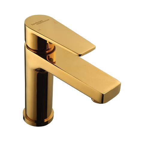 Hindware Table Mounted Regular Basin Mixer Edge F360011PGD - Gold on ...