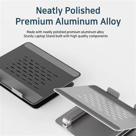 Buy miak Aluminum Laptop Stand, Ergonomic Portable Laptop Tablet Riser ...