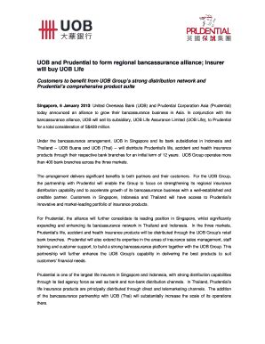 Fillable Online uob prudential bancassurance form Fax Email Print ...