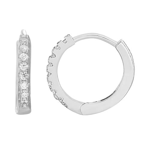 petit cheris Kids' Sterling Silver Cubic Zirconia Stud Earrings