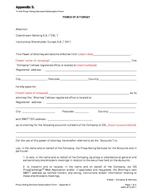 Fillable Online Appendix 3. - Clearstream Fax Email Print - pdfFiller