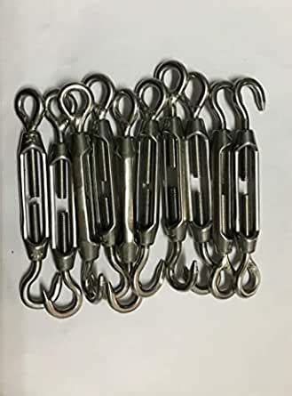 SAIFPRO Stainless Steel 304 Turnbuckle Hook and Eye Light Duty Wire ...