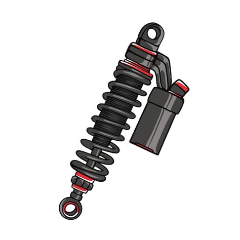 Motorcycle part shock absorber | Premium Vector