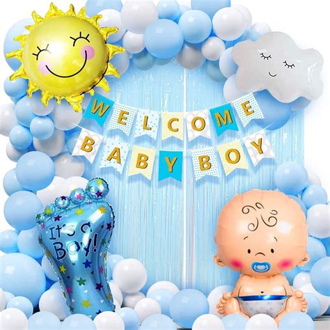Party Propz Baby Boy Welcome Home Decoration Kit - Huge 47Pcs | Welcome ...
