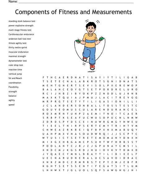 Exercise Word Search Printable 的图像结果