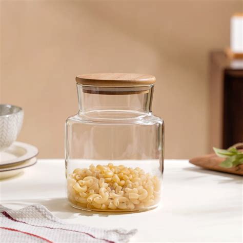 Clear Glass Airtight Container With Lid Small 1.2 L Online - Premium ...