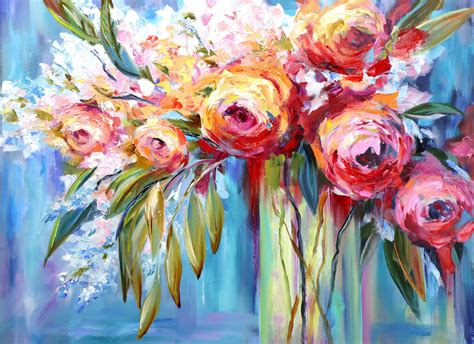 Abstract Paintings Of Flower Vases