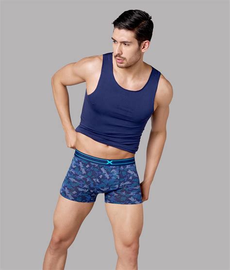 X-Rage Pageant Blue Camo Print Micro Modal Trunks – VIP (India)