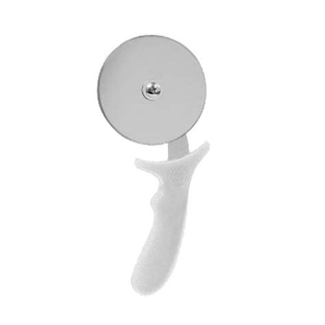 Stainless Steel Pizza Cutter 10cm Wheel with White Plastic Handle (MPH ...