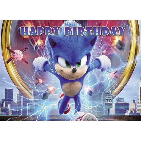 Sonic Hedgehog Themed Photo Background Baby Shower Photo Booth Studio ...