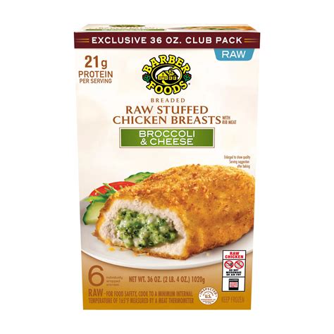 Barber Foods Broccoli & Cheese Stuffed Chicken, 36 oz. | BJ's Wholesale ...