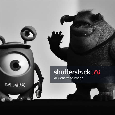 Black White Photo Mike Wazowski Shrek imagem gerada por IA 2286064935 ...