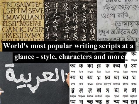 World's most popular writing scripts at a glance - style, characters ...